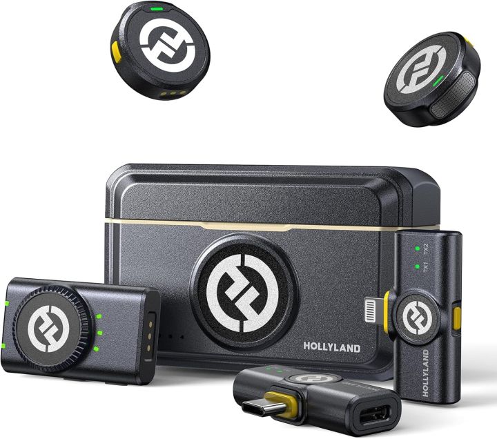 Hollyland%20LARK%20M2%20Wireless%20Lavalier%20Microphone%20Combo%20(Shine%20Charcoal)%20-%20Image%202