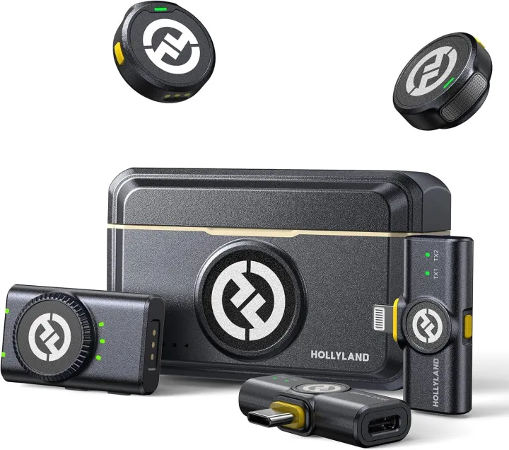 Hollyland%20LARK%20M2%20Wireless%20Lavalier%20Microphone%20Combo%20(Shine%20Charcoal)%20-%20Image%202