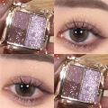 4 Colors Mini Matte Glitter Purple Eyeshadow Palette Waterproof Long-lasting Shimmer Purple Eyeshadow Nude Eye Pigment. 