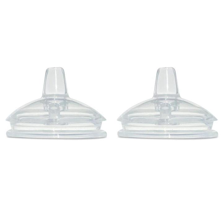 2Pcs Sippy Spout Nipples For Comotomo Baby Bottle And For Mason Baby Bottle Easy To Clean Spill-Proof, 7CM Diameter