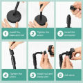 Multifunctional Mobile Phone Holder | Tripod Stand For Tiktok, Sketch, Art drawing, and YouTube videos | Lightweight Mobile Smart Phone Tripod Stand - Black. 
