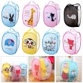Foldable Pop Up Mesh Washing Laundry Basket Bag Bin Hamper Toy Tidy Storage. 