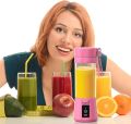OASIS BLUE Mini Jucier Machine - USB Rechargeable Mini Portable Juicer Blender with 6 Blades - Personal Size Power Mixer for Fresh Fruits, Shakes, and Smoothies - Food Grade 380ml Water Bottle - Ideal for Gym, Outdoor Use - Portable Juicer Cup. 