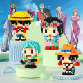 Cross-border One Piece Luffy compatible Lego small box tandem assembly building blocks for boys and girls cartoon educational toys wholesale. 