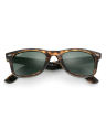 Ray-Ban Wayfarer Ease Square Acetate Polished Light Havana Frame Green Lenses-RB4340-710-50. 