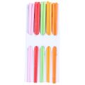 BRADOO- 5 Pairs Assorted Color Plastic Chinese Chopsticks 8.7" Long. 