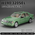 1:24 Scale Mercedes-Benz W140 320SEL Alloy Diecast Car Metal Model Sound Light Model Car Children's Toys Collection Gifts. 