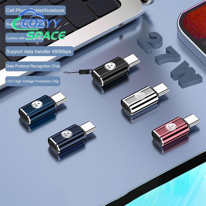 Usb-c Adapter with High-speed Transmission Fast Charging 8-pin Female to Type-c Male Adapter for Iphone 15 High-speed Data Transfer 27w Converter Southeast Asian Buyers' Choice Pd Fast Charging
