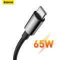 Baseus Supervooc PD65W USB To Type C Cable,  6.5A Fast Charging Smart Phone Data Cable. 