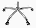 Office revolving chair Steel Metal Chrome base with 5  wheels. 