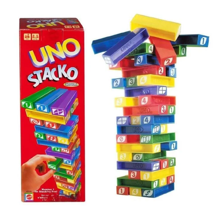 UNO Stacko Game – Colorful Stacking & Strategy Game | Daraz.pk