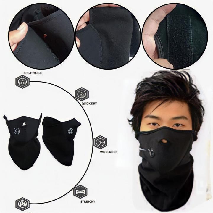 Face Mask For Unisex|WINTER HALF FACE MASK FOR MOTORCYCLE, BIKE,SKI & CYCLE, Thermal Neck Warmer Winter Mask Balaclava Under Helmet Scarf Outdoor Sports Warm Biker Mask Half Face Mask