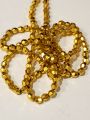 Golden Cut Round Spacer Plastic Beads. 6mm= 420 pcs / 4 strings. 5mm= 875 pcs / 5 strings. 3mm= 1248 pcs / 6 strings. For DIY Jewelry Making, Jewelry, Dress Accessories, Crafts, and Home Décor. 