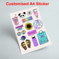 Customized Print on A4 Sticker Sheet. 