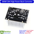 300W 20A DC-DC Buck Converter Step-Down Module with Constant Current LED Driver High Efficiency Voltage Regulator by Electrica. 