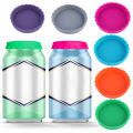 Beverage Can Covers Leak-proof Bottle Silicone Can Lids. 