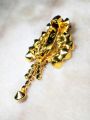 Royal Multicolor Kundan Saree Pin Brooch – Elegant Ethnic Zircon Hijab Pin Fashion Jewelry. 