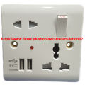 Universal Wall Power Socket Dual USB Ports Charger Outlet Plug Adapter. 