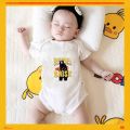 Summer Baby Clothes Pure Cotton Fart Mesh Children's Breathable Short Sleeve New Style Jumpsuit Kids Cute Shirt with Matching NJBJ. 
