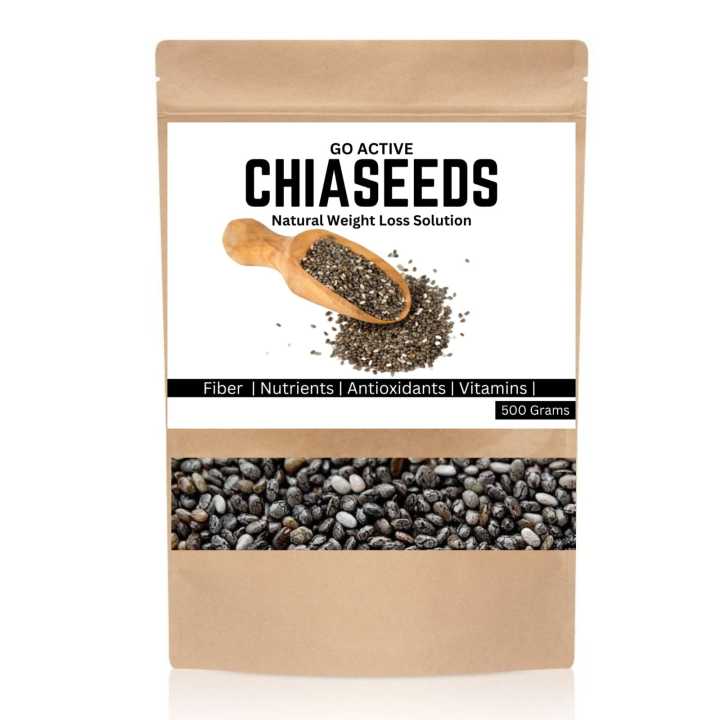 500 Grams Chia Seeds | Best for Weight Loss | Imported & Fresh Stock | 100% Pure & Organic | Go Active