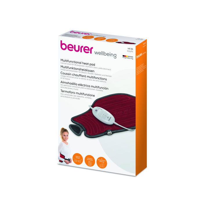 Beurer HK 55 Easyfix heat pad  (Flexibly adjustable for heat on the stomach, back and joints)