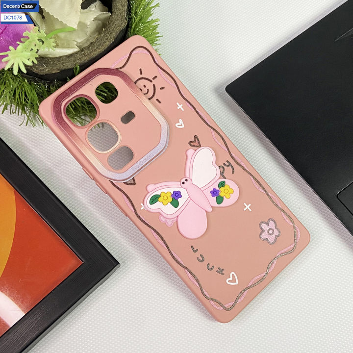 Infinix Note 50 Pro Cover - Pink - Cute 3D Butterfly Case For Girls