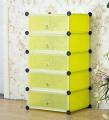 5 Cube Plastic Cabinet, Wardrobe , Organizer with Shoe Rack. 