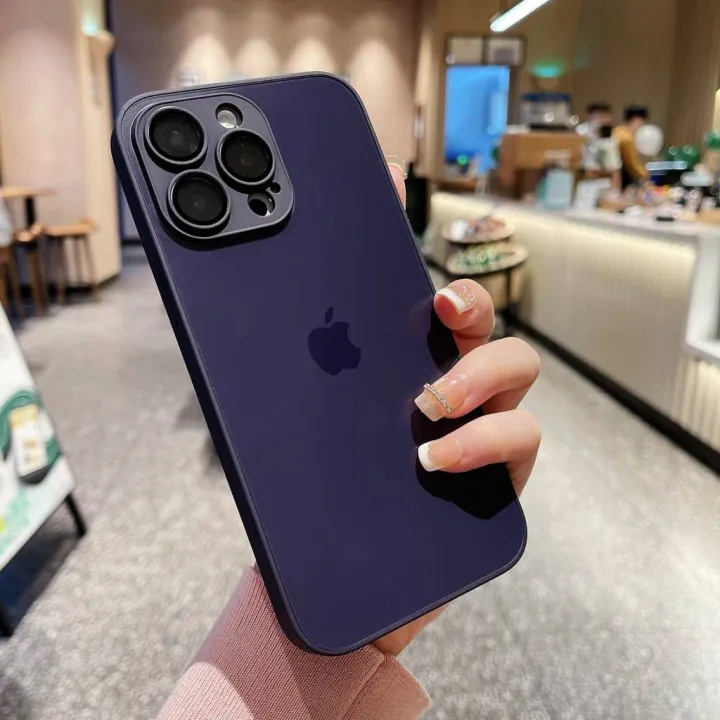 iPhone%2011%20Matte%20Glass%20Cover%20%7C%20Deep%20Purple%20AG%20Frosted%20Glass%20Border%20Case%20With%20Camera%20Protection%20For%20%20Apple%20iPhone%2011%20-%20Image%206