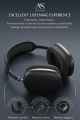 AS Association Wireless Bluetooth 5.0 Headphones With Mic - Over Ear HiFi Stereo Deep Bass Headset For Gaming Gym - Noise Cancelling Foldable Earphones Support AUX/TF Card For Android Mobile Laptop PC. 