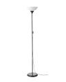 IKEA Uplight - Floor Lamp - Black With White Shade. 