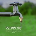 3/4 Inch 2 Way Hose Splitter Brass Y Valve Garden Tap Connector with 2 X3/4 Inch Brass Water Tap Outside Tap Kit. 