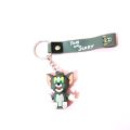 Pvc Key Ring Silicone Tom And Jerry Key Chain Custom 3D Cartoon Anime Kawaii Tom And Jerry Keychain. 