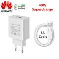 Original Huawei P30 Pro Mate 20 RS 40W Super Charge Fast Charger 5A Type-C Cable. 