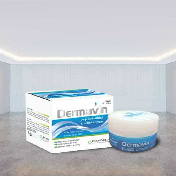Dermavin Moisturizing Emollient Cream For Dry and Eczema - Treat skin condition, Healthy Skin, Moisturization, Nourishment, Elasticty, Youthful Glow
