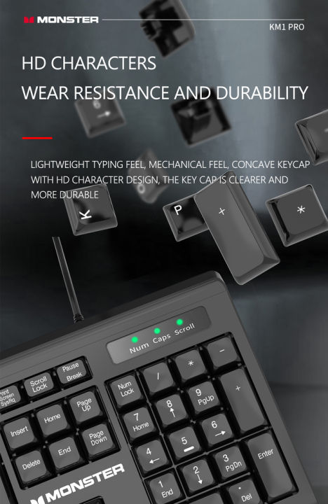 MONSTER%20Airmars%20KM1%20USB%20Wired%20Keyboard%20Concave%20Convex%20Key%20Cap%20Design%20-%20Black%20-%20Image%206