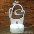 3D night light among us crack colorful remote control 16 color gift lamp bedside lamp table lamp. 