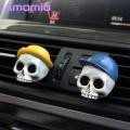 Skull Car Vent Clip 2pcs Goth Skull Car Air Fresheners Vent Clip Diffusers Easy Install Aromatherapy Decor for Car Interior Universal Design Fun Car Decoration. 