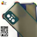 Redmi Note 10 Pro - Matte Translucent Airbag Shockproof Hybrid Armor Back Case cover. 