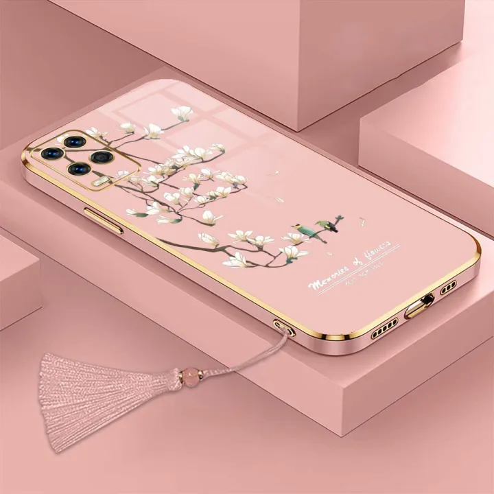 Casing%20For%20OPPO%20A54%204G%20Luxury%20Beautiful%20mapies%20with%20flower%20Camera%20Protection%20Phone%20Case%20Plating%20Edges%20Silicone%20Soft%20Cover%20With%20Free%20Lanyard%20-%20Image%205