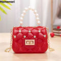 2021 Pearl Handle Mini Bag, Jelly Bag Female Purse Crossbody Girl Bag. 