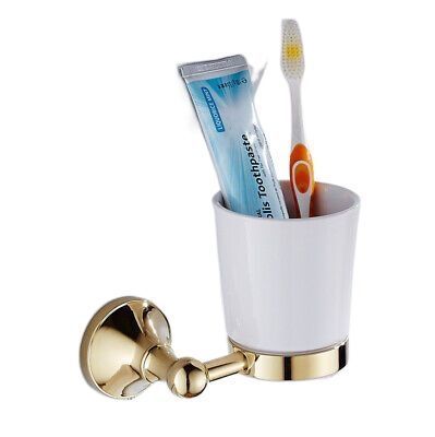 Teeth Brush holder only glass cup stand glass tumbler bathroom shelf in washroom for bathroom, washroom, vanity, kids, travel glass tooth Only brush holder set with wall mounted feature, Aluminum shine tooth brush