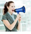 2 in 1 - Microphone + Portable speaker 20 Watt Power Megaphone Speaker Bullhorn Voice And Siren/Alarm Modes Megaphone Record Play. 