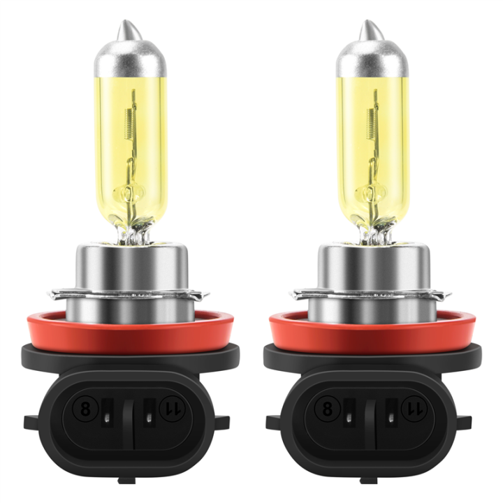 2x H11 55W 3000k Golden Yellow Xenon HID Halogen Light Fog Lamp Bulb