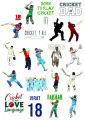 Random Mix Cricket Sticker Pack (20/40/60/80/100 Pcs) 2 Inch Premium Quality Stickers for Laptop, Bottle, Phone, Scrapbook, Wall, Diary – Perfect for Cricket Fans, Lovers & Collectors. 