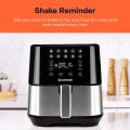 Nutricook Air Fryer 2, 1700 Watts, Digital Control Panel Display, 10 Preset Programs With Built-In Preheat Function, 5.5 Liters, Brush Stainless Steel/Black, Af205. 