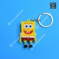 Cartoon character / action figure rubber keychain for kids (girls and boys) - Stitch, Dinosaur, Sponge bob, Spoofy, Doremon, Chilli, Cow, Bear cone. 