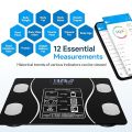 Smart Digital Body Weight Scale 180KG Bluetooth Electronic Weighing Scale with App Sync for Household Use - Accurate Body Fat & BMI Measurement, Bathroom Balance Scale. 