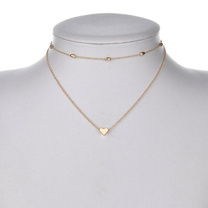 Vintage Necklace Multilayer Moon Stainless Steel Gold Pendant Bohemian Dubai Style Chain Jewelry Collar Necklace For Women