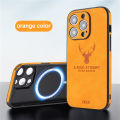 Deer A Bold Attempt is Half Success Leather Case For iPhone 11 12 13 14 Pro Max Magsafe Magnetic Wireless Charging vehicle Cover. 
