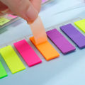 200 Sheets/Pack Color Fluorescence Sticky Notes Set Memo Pad Bookmarks Banners Transparent Sticky Notes School Office Stationery. 